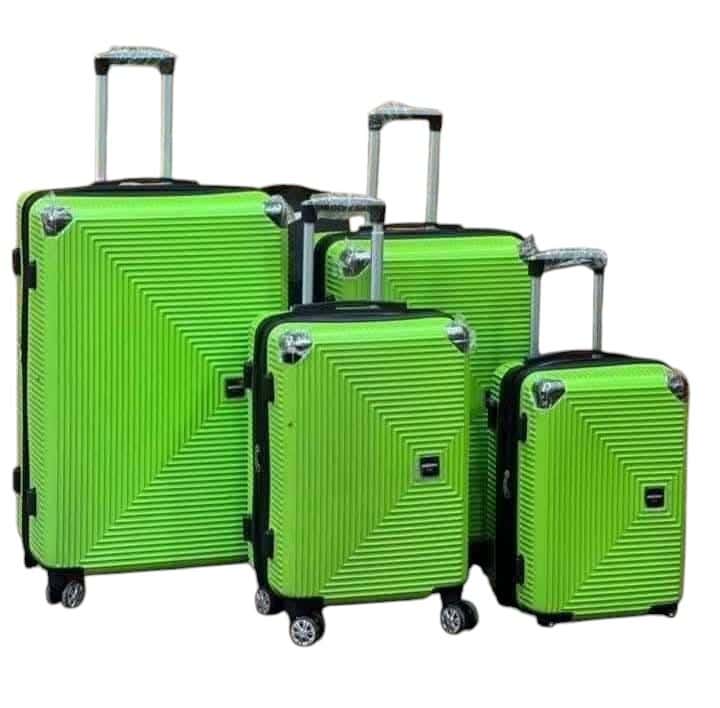 Nour Shopping 4-Piece Luggage Set, Fiber - Lemon