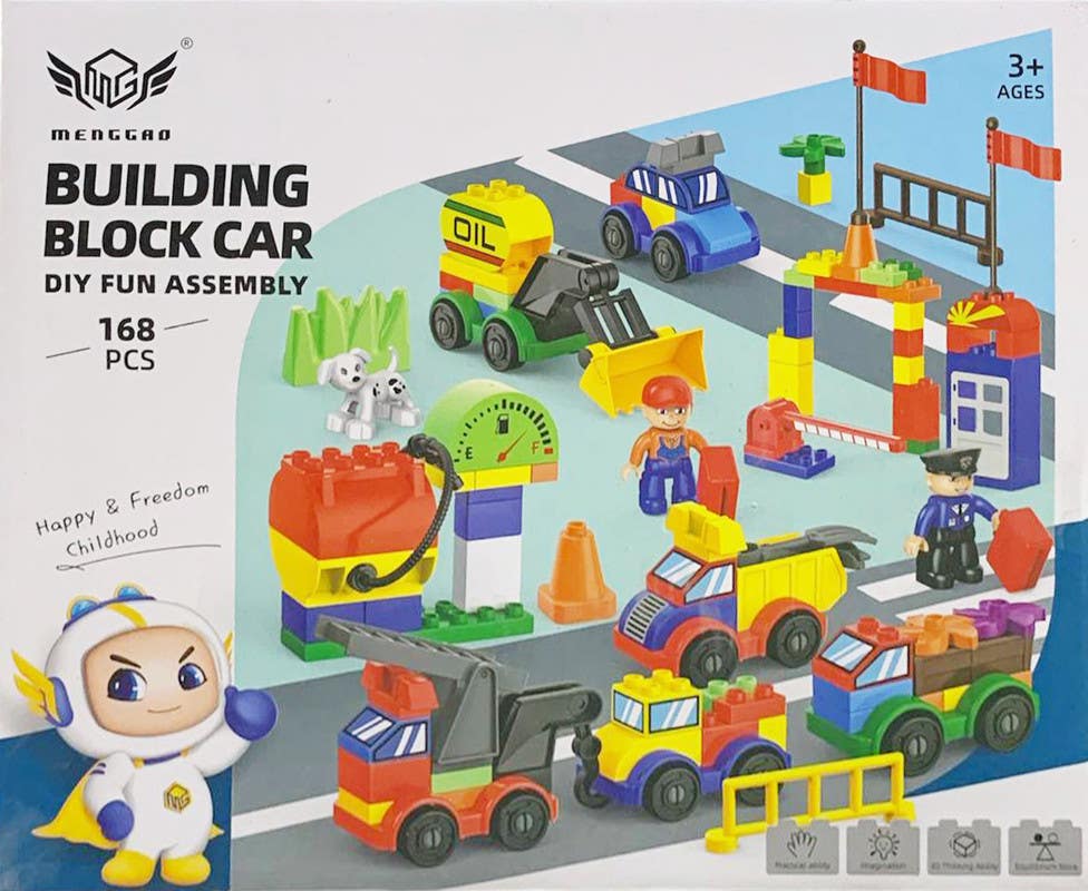 Menggao W71-366 Car Plastic Lego Building Set, 168 Pieces - Multicolor