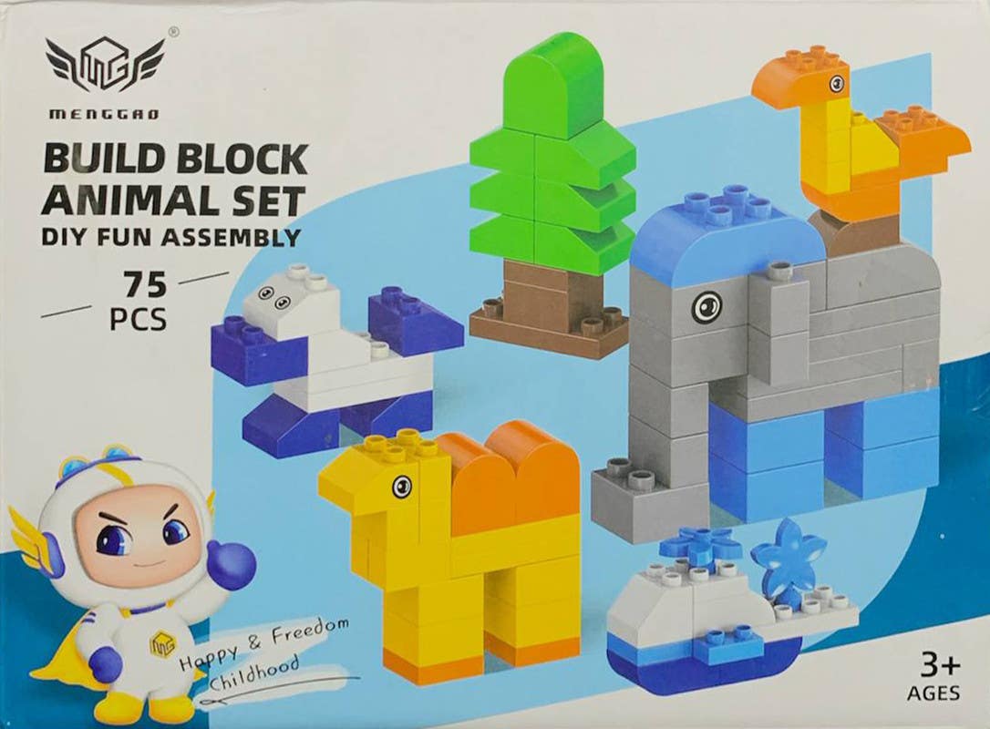 Menggao W71-370 Animal Plastic Lego Building Set, 75 Pieces - Multicolor