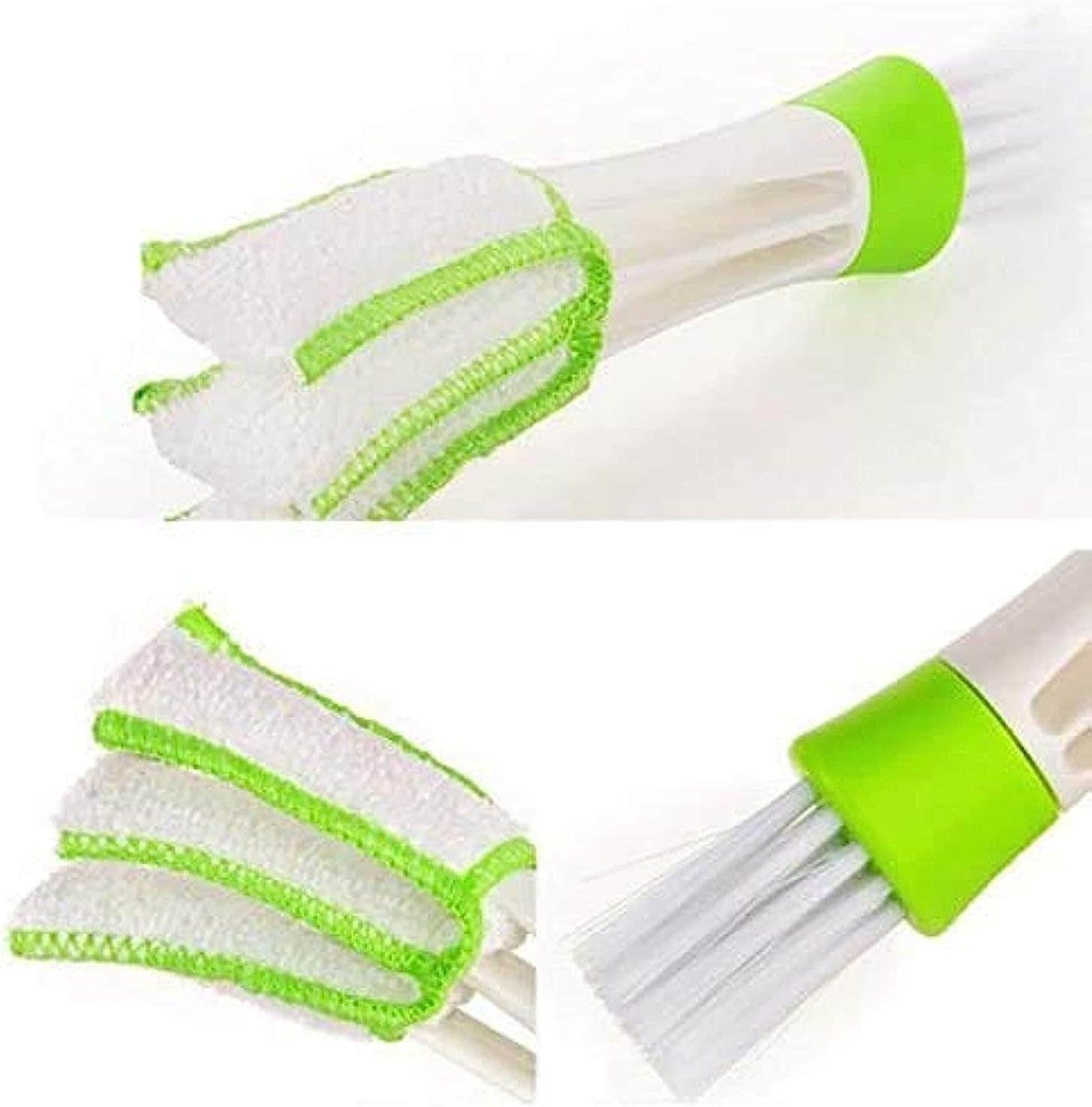 Dust Cleaner for Car Air Conditioner Outlet - White Green