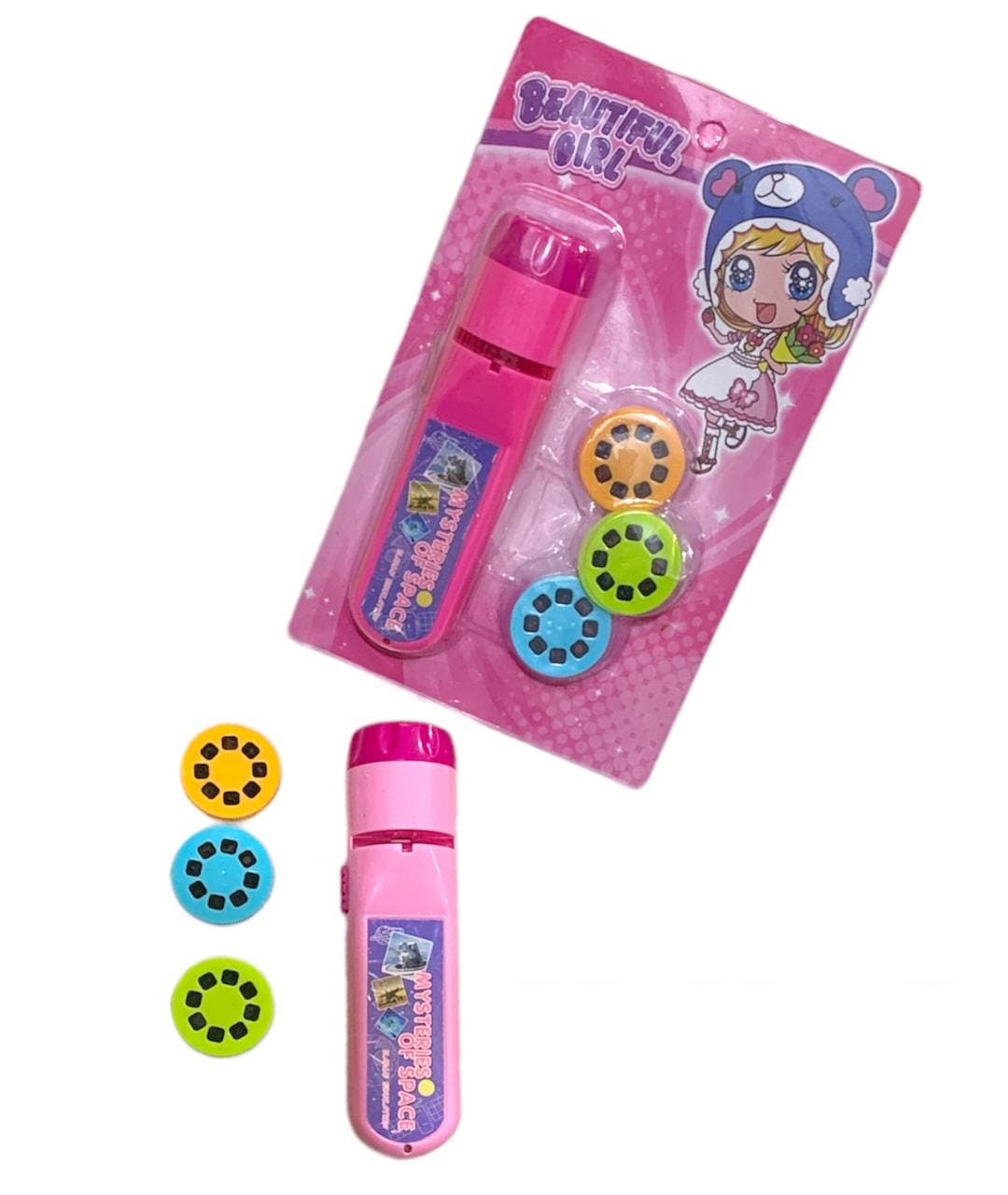 Alsafwa W47-9 Projector Flashlight Toy for Girls - Multicolor