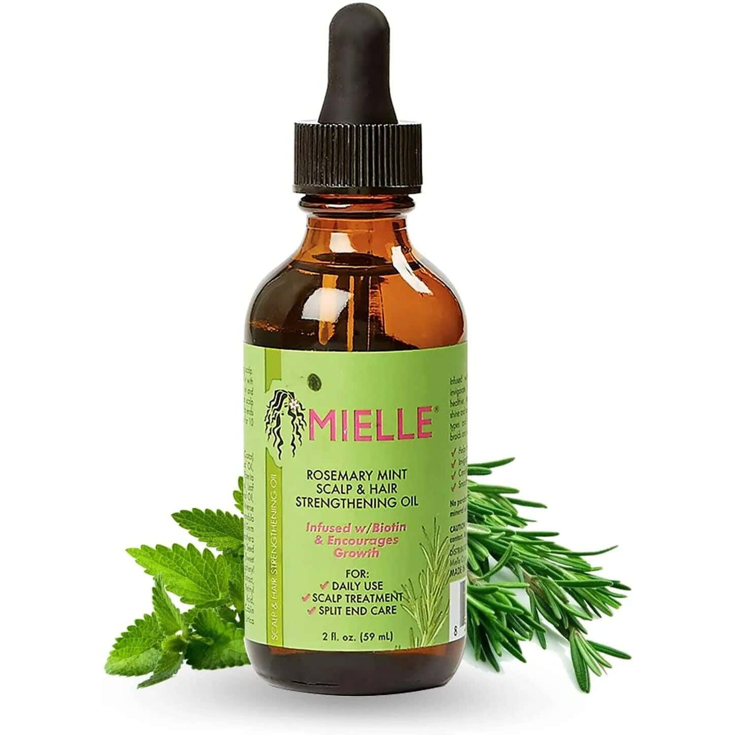 Milly Miel Organics Strengthening Oil For Scalp And Hair With Rosemary And Peppermint Extract, For Women, 59 Ml