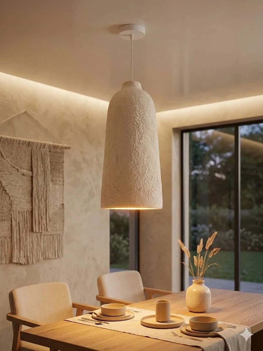 Joky Fiberglass Ceiling Chandelier, 50×20 cm - Off White