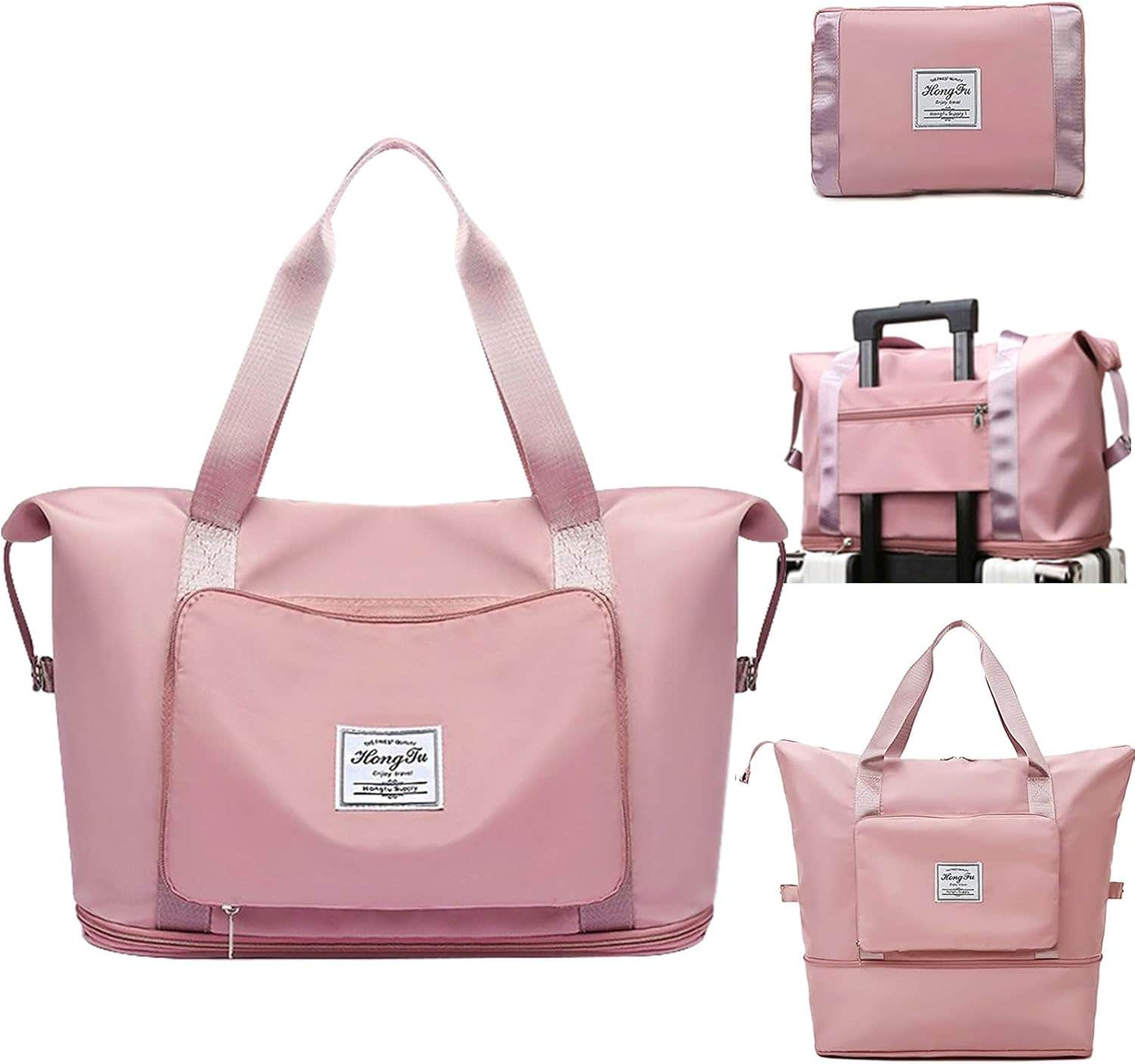 Invoda Waterproof Travel Duffel Bag - Pink