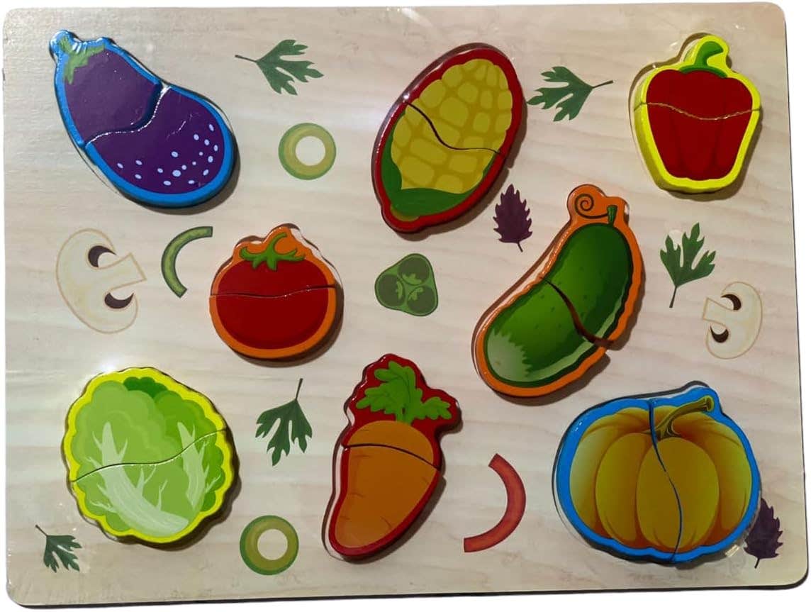 Educational Design Wood Safari Animals Puzzle, Large Pieces - Multicolor