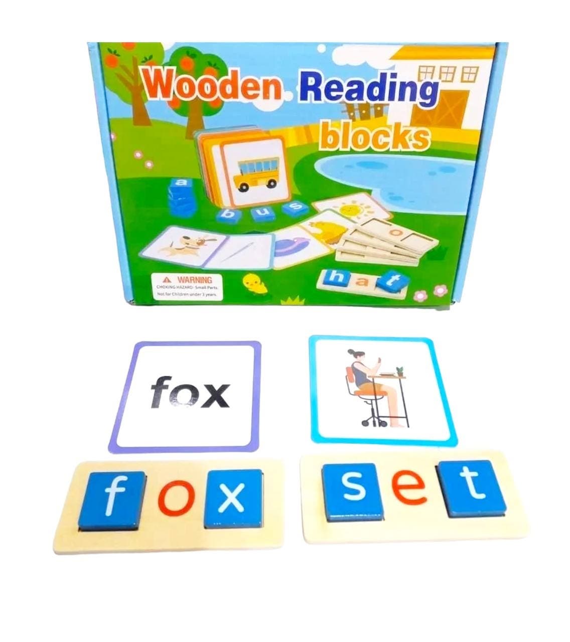 Alsafwa W53-73 English Words Building Blocks Toy for Unisex Children - Multicolor