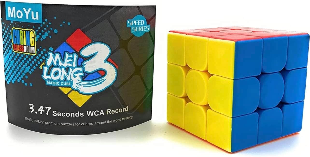 Meilong Plastic Stickerless Rubik Cube, 3x3 - Multicolor