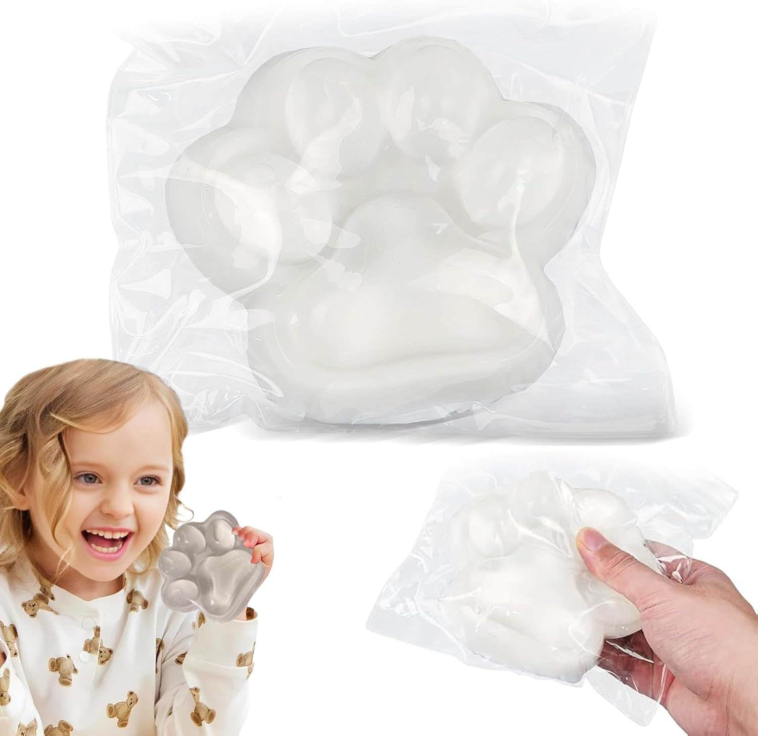 Stress Relief Design Fidget Game, 5.11 x 4.33 Inch - Clear