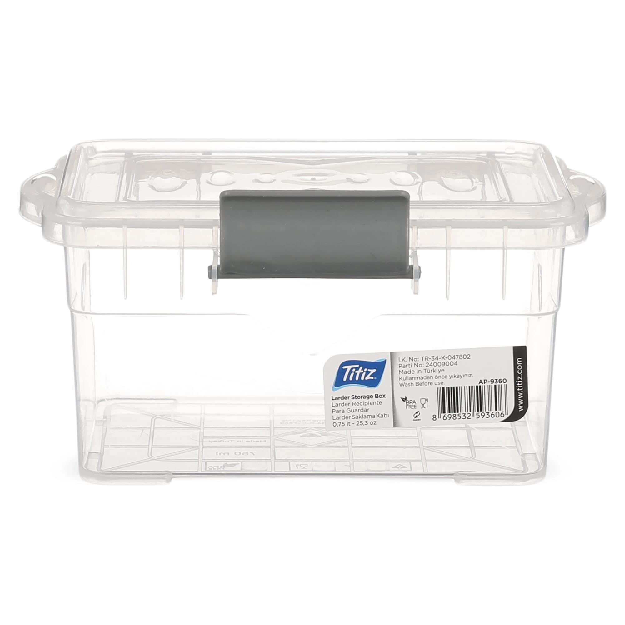 Titis Airtight Food Container, 1000Ml, Turkish, Plastic - Clear