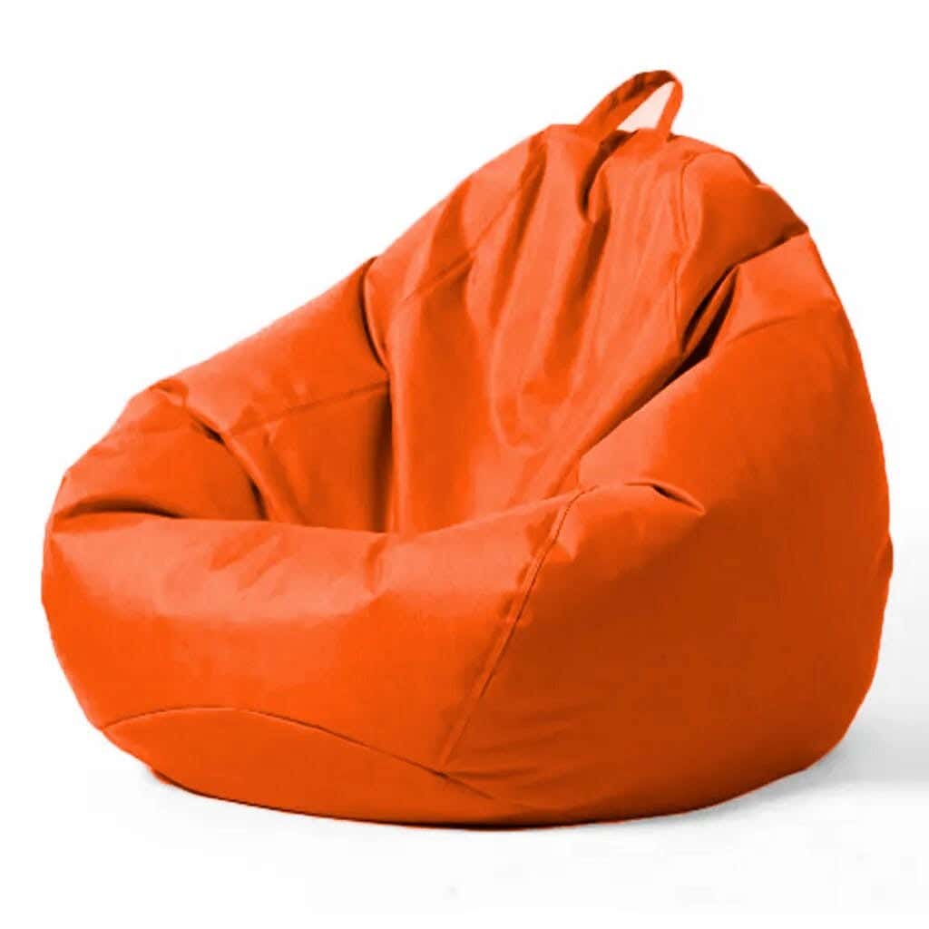 Modern Bean Bag, Sabia Fabric, 105 x 65 x 80 cm - Orange