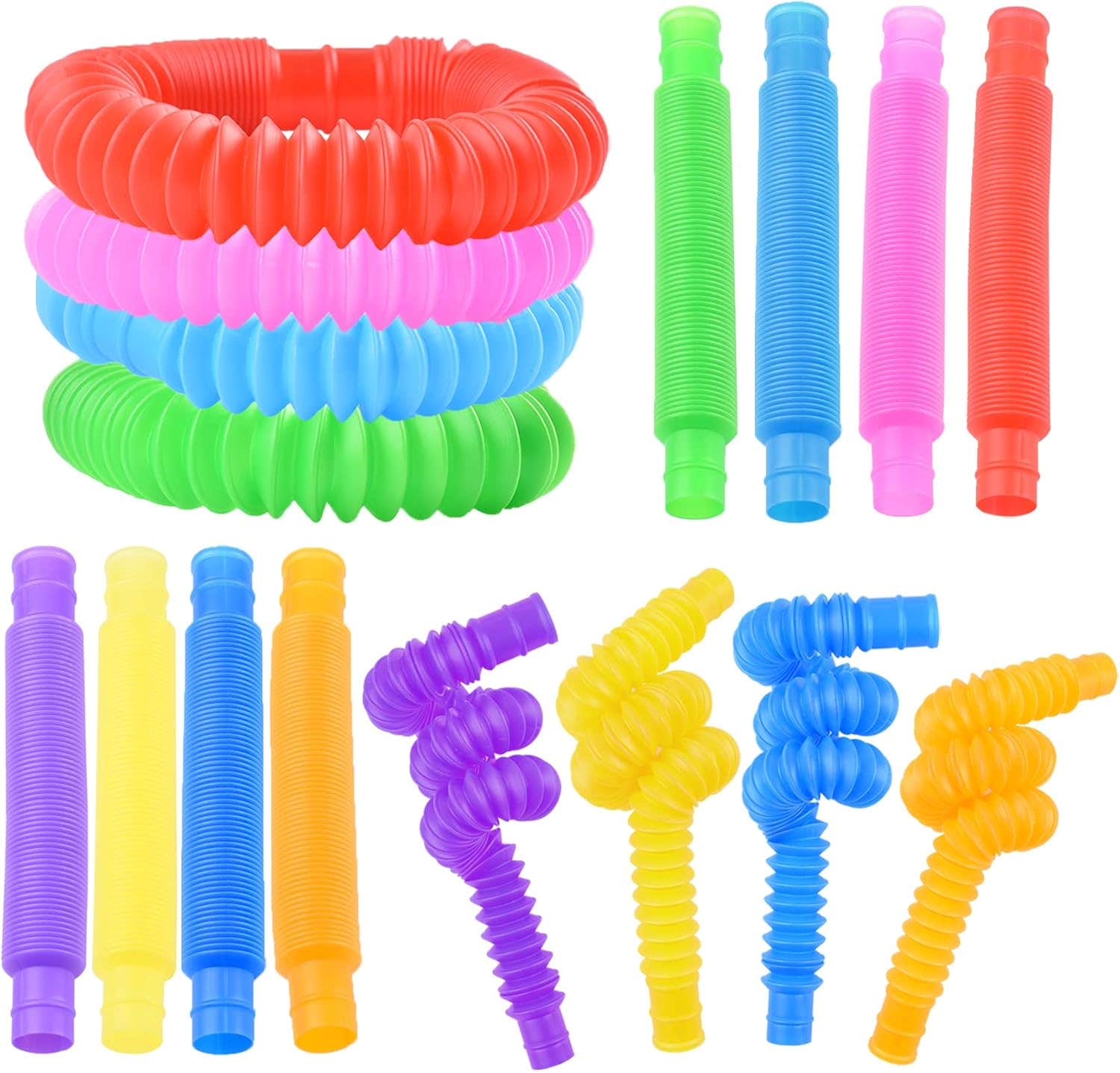 Sinen Plastic Sensory Toy, 16 Pieces - Multicolor