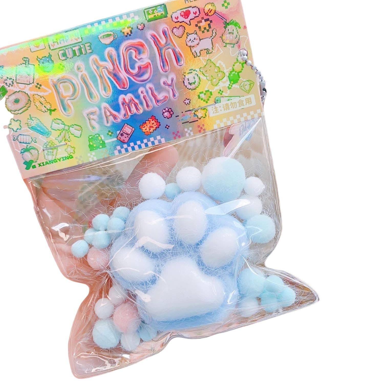Kxsgkrr Stress Relief Design PVC Stress Relief Toy - Blue White