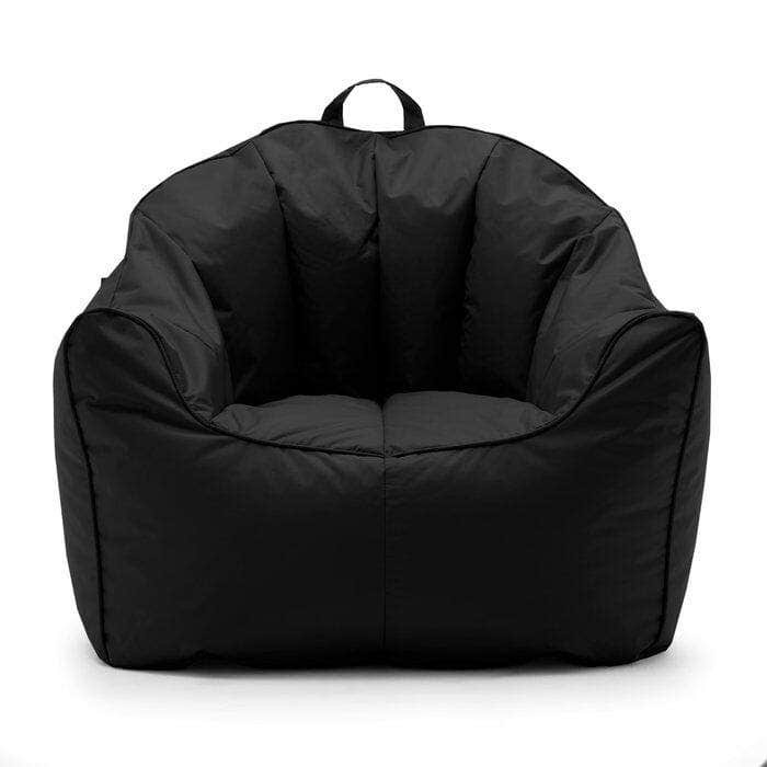 Pyramids Bean Bag Chair, Sabia Fabric, 80 x 65 x 85 cm - Black