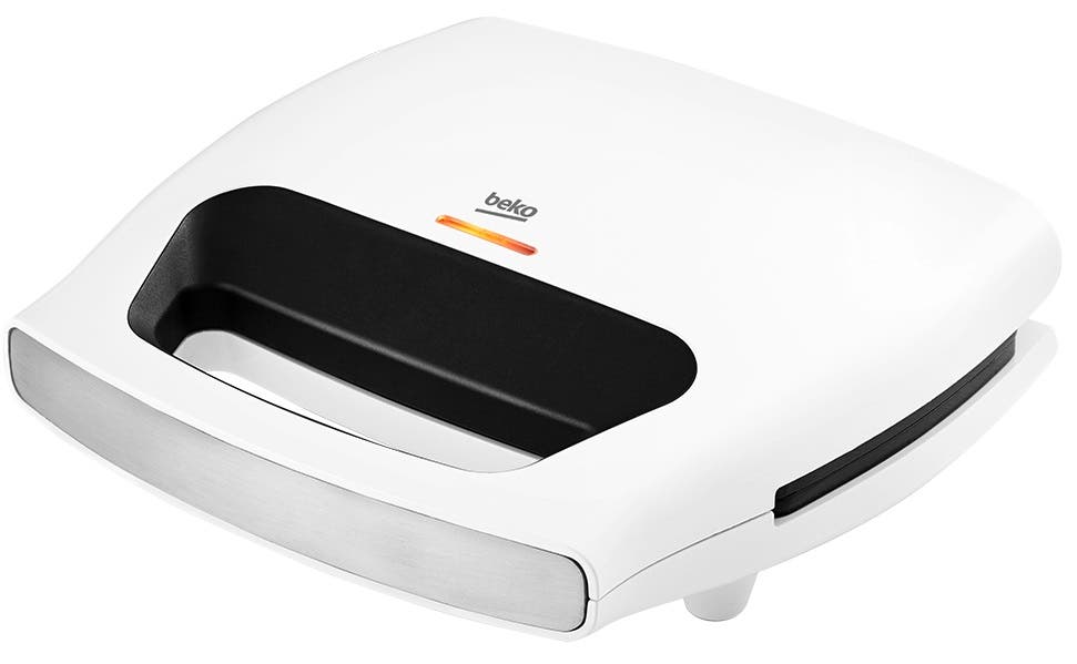 Beko SWM 2971 W Sandwich Maker, 700 Watt, 9 x 22.6 x 23.6 cm - White