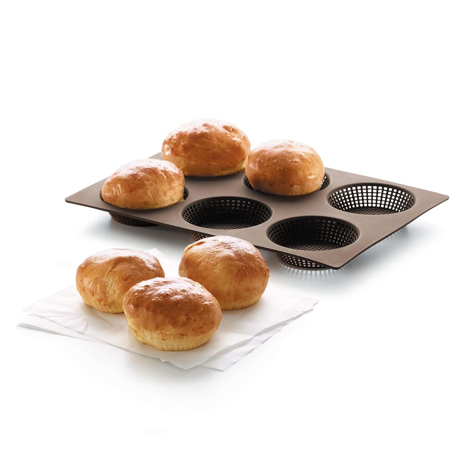 Rolled baking mold, silicone - brown