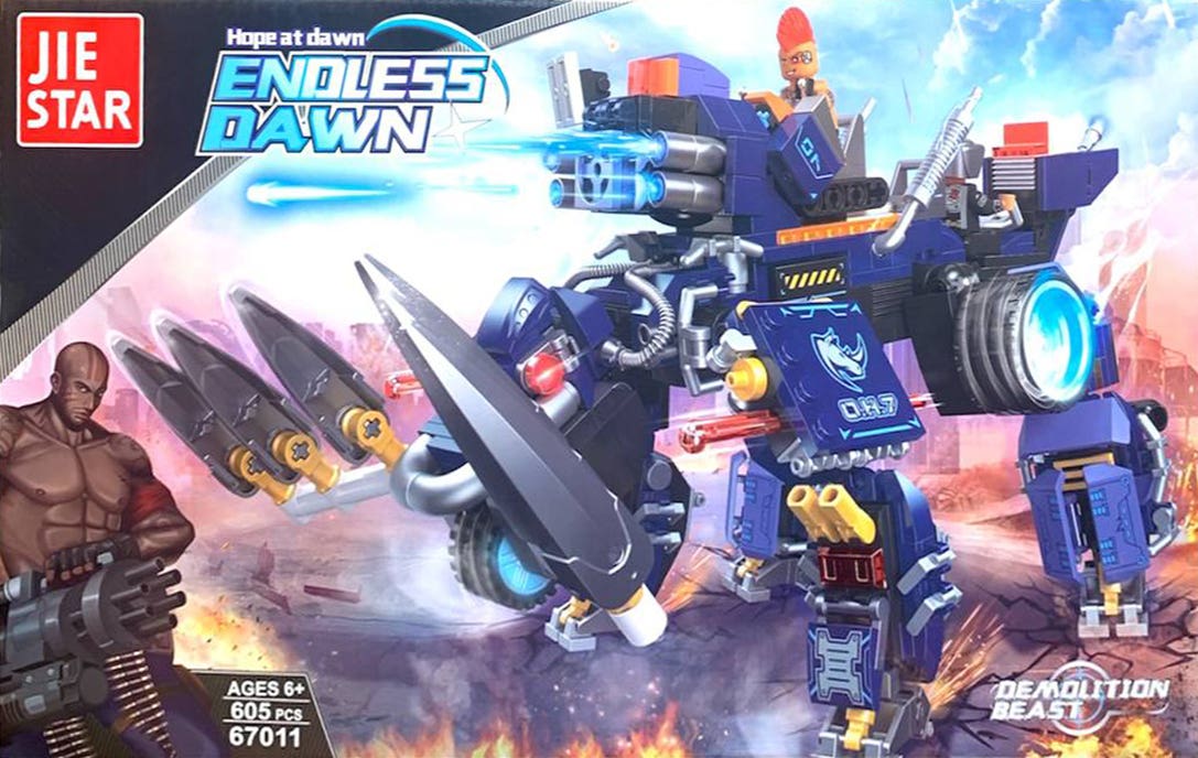 Jie Star W71-445 Robot Battle Plastic Lego Building Set, 605 Pieces - Multicolor