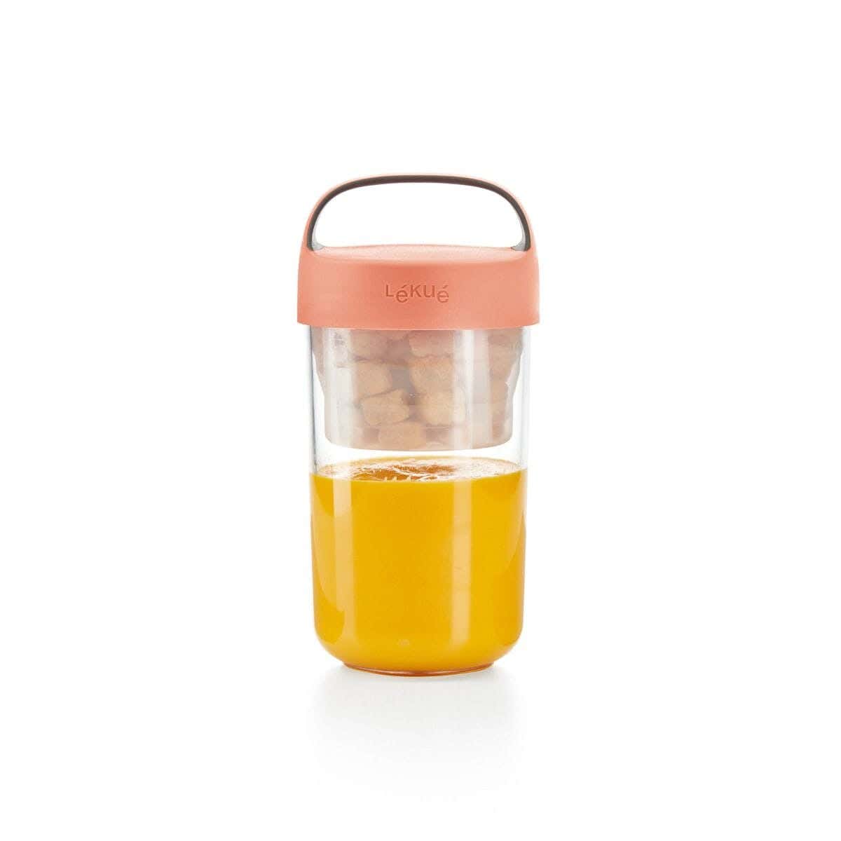 Portable jar, 600 ml, acrylic - multi-colored
