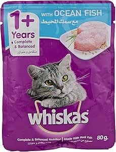 Whiskas | Cat Food for 1 Year and Up - Ocean Fish | 80g