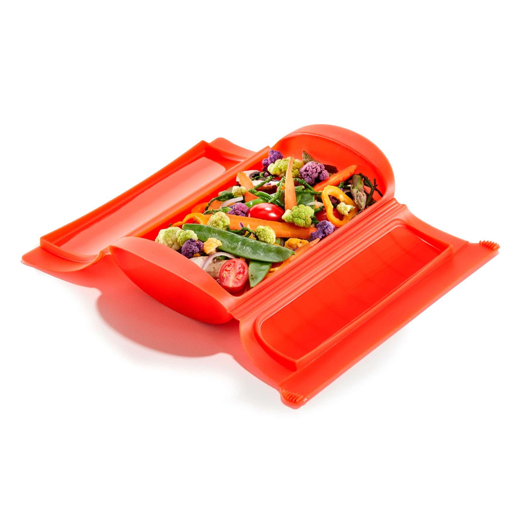 Lunchbox, silicone - red