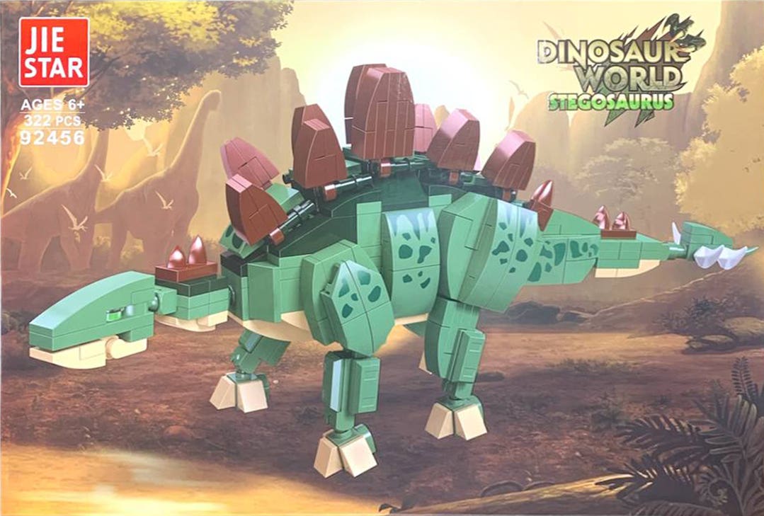 Jie Star W71-450 Dinosaur Plastic Lego Building Set, 322 Pieces - Multicolor