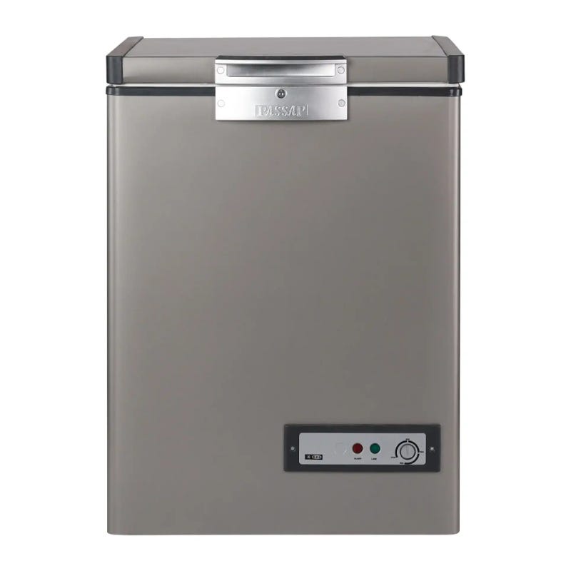 Passap Chest Freezer, 160 Liters, Interior Lighting, ES171, - Gray