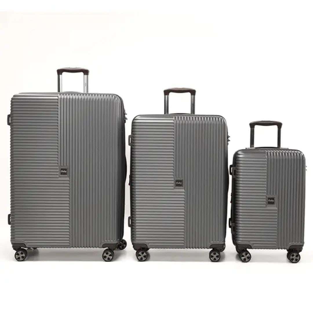 Nour Shopping Travel Bag Set, 3 Pieces, Fiber - Grey