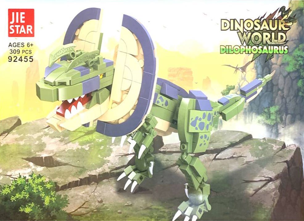 Jie Star W71-457 Dinosaur Plastic Lego Building Set, 309 Pieces - Multicolor