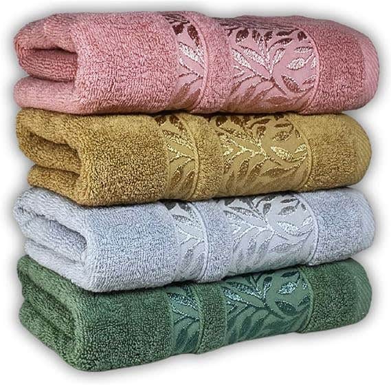Cotton Towel Set, 4 Pieces, 50x100cm - Multicolor