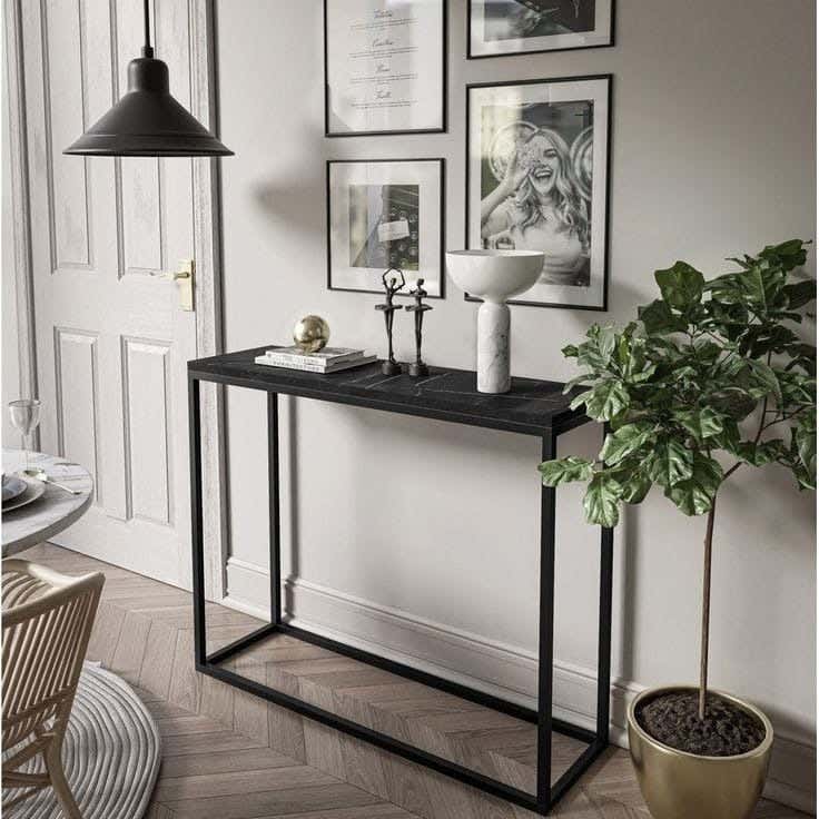 Metal console, 110x90x35 cm - Black