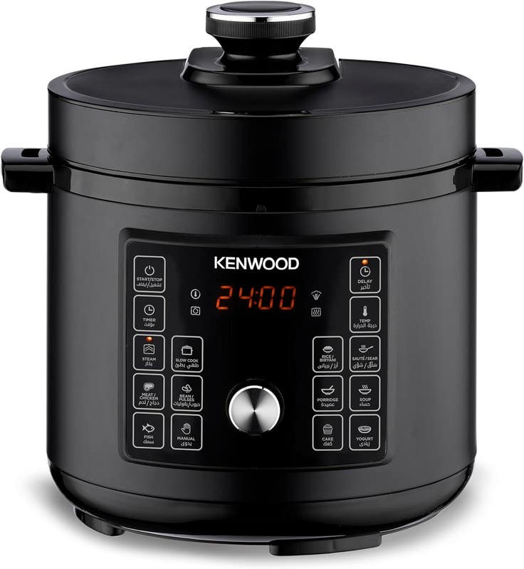 Kenwood PCM95.000BK 16-in-1 multifunctional electric pressure cooker , 8 Liter, 1300 Watt - Black