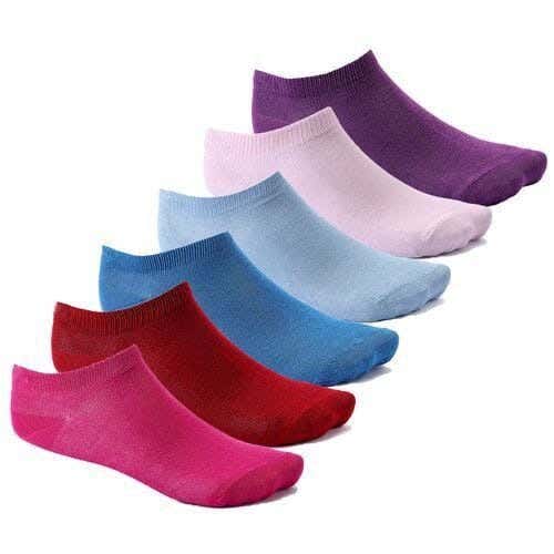 Women's 6-Piece Sock Set, One Size, Cotton - Multicolor