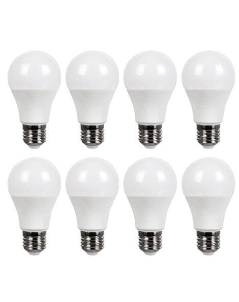 LED Bulb Set, 9 watt, 8 Pieces, 11x4 cm - White