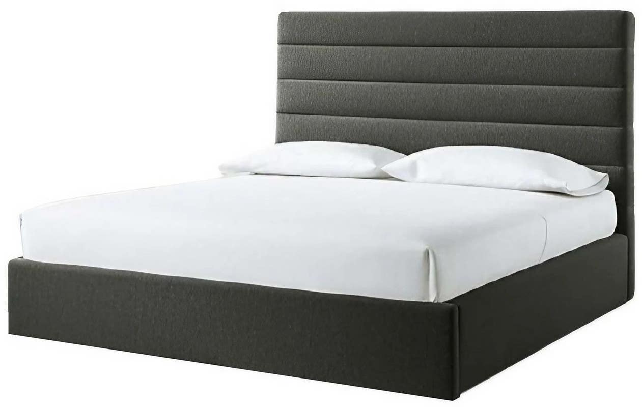 Beech & Counter Wood Cabotine Bed, 120x120x195 cm - Dark Grey