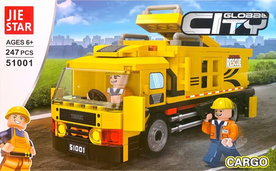 Jie Star W71-468 Cargo Plastic Lego Building Set, 247 Pieces - Multicolor