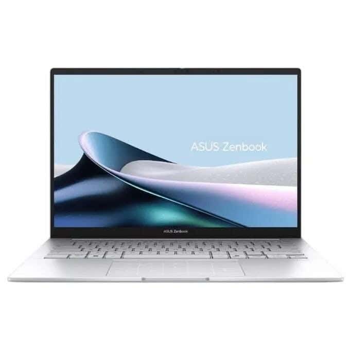 ASUS Zenbook 14 UX3405CA-SU159W Laptop, Intel Core Ultra 9 285H Processor, 14 Inch 3K Display, 512 GB SSD, 16 GB RAM LPDDR5X, Intel Arc Graphics, Win11, Foggy Silver - 90NB14W4-M027C0