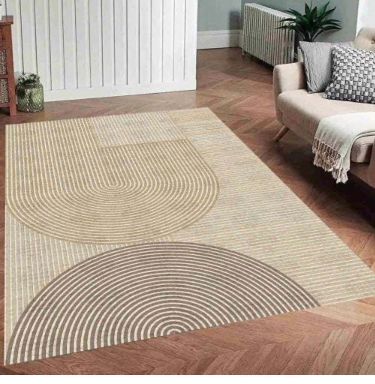 Line Sleep Dots Fabric Carpet protector, 200x300 cm - Multicolor