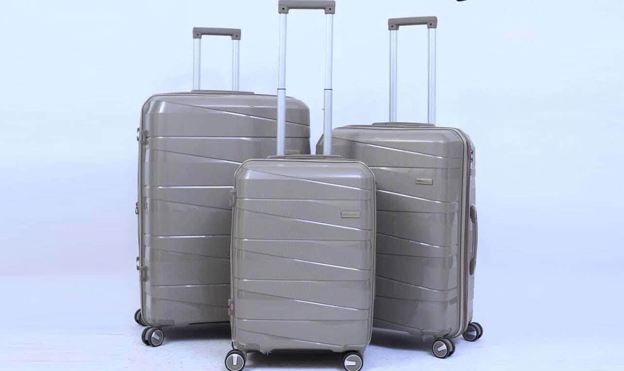 Nour Shopping Travel Bag Set, 3 Pieces, Fiber - Grey