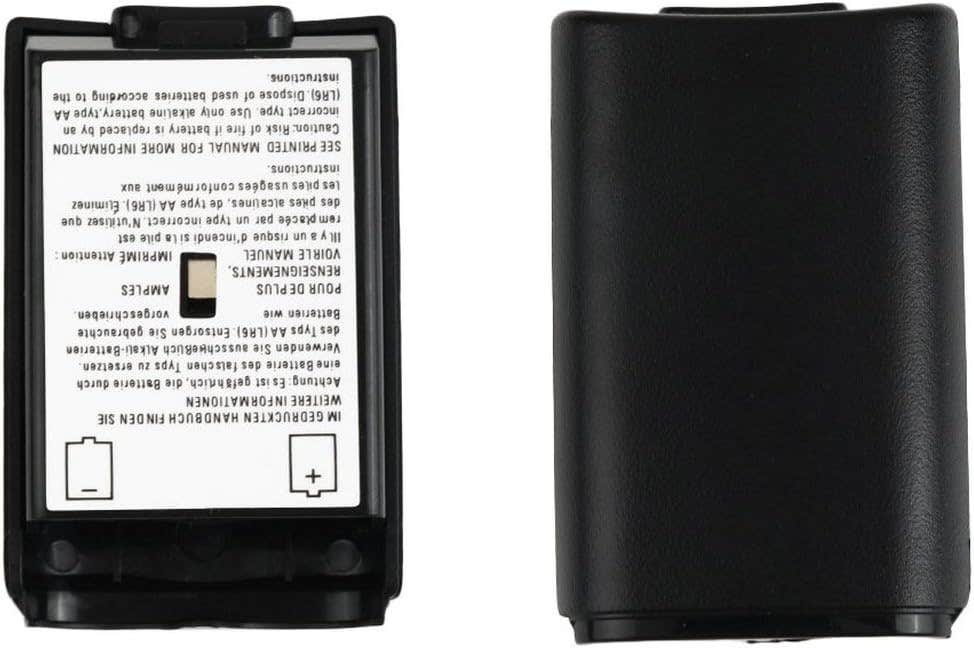 Garciakia Plastic Battery Cover for Xbox 360 - Black
