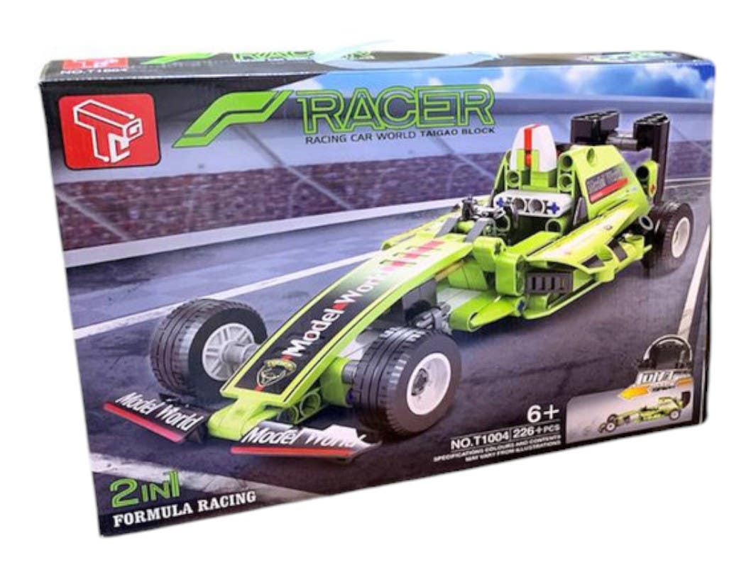 Alsafwa W71-495 Race Car Plastic Lego Building Set, 226 Pieces - Multicolor