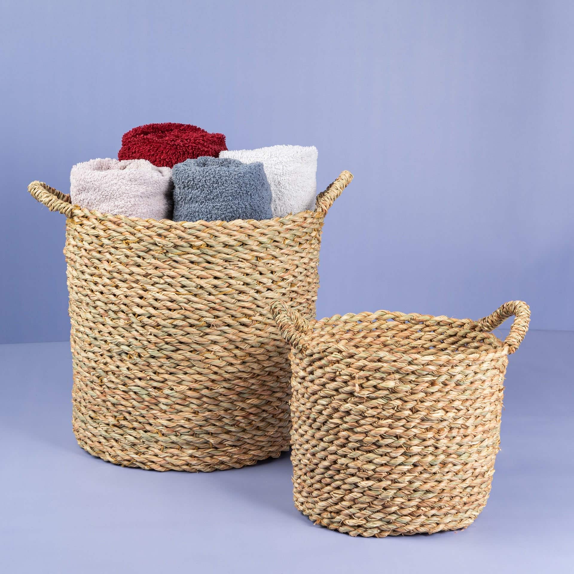 Homepro Palm Leaf Storage Basket, 20X20 Cm - Beige