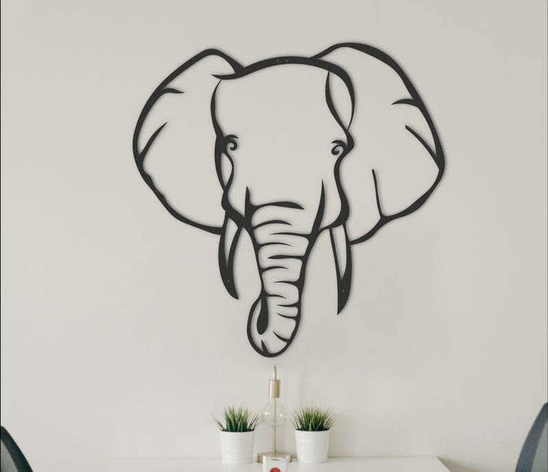 Decorative Wall Hanging, MDF Wood, 45×45 - Black