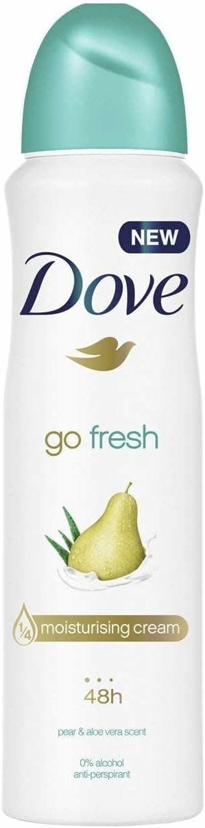 Dove Go Fresh Antiperspirant and Anti Transpirant Deodorant Spray with Moisturizing Cream - 250 ml