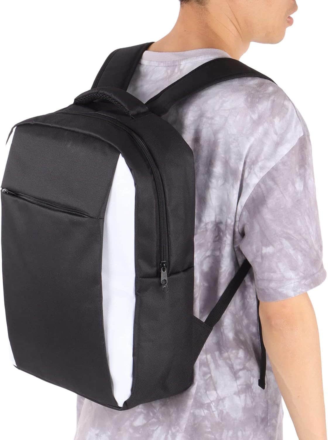 Acogedor Waterproof Travel Laptop Backpack - Black White