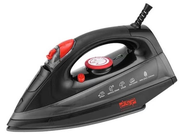 DSP KD1130 Steam Iron, 1600 Watt, 135 ml - Black Red
