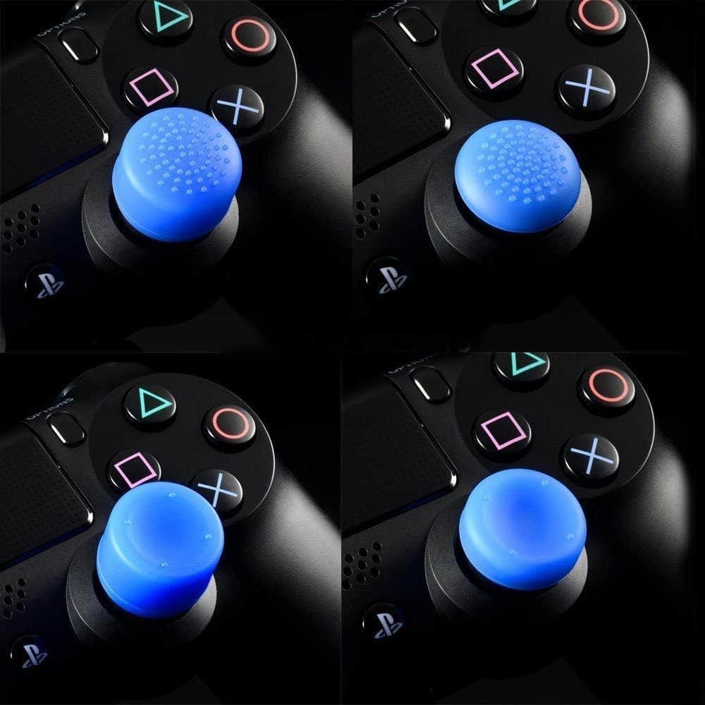 Gamer X Anti-slip Silicone Controller Thumb Grips Caps for All Consoles, 8 Pieces - Blue