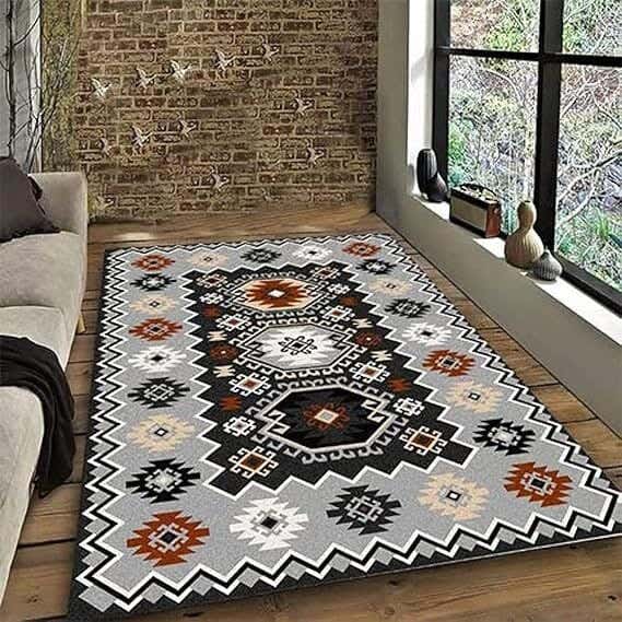 Line Sleep Dots Fabric Carpet protector, 160x250 cm - Multicolor