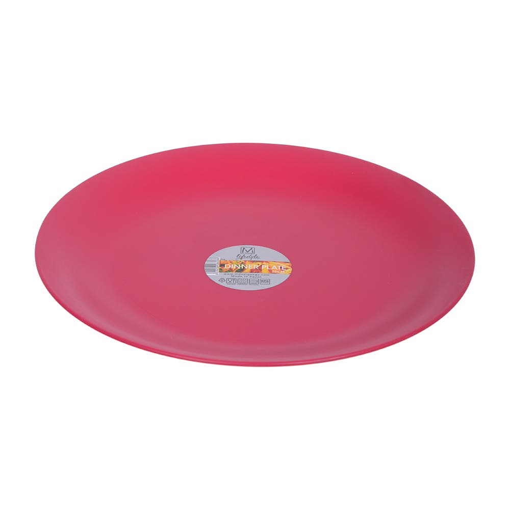 Mesk Flat Plate, 26 cm - Fuchsia