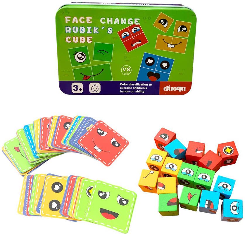 Alsafwa W9-6 Smiley Cube Puzzle - Multicolor