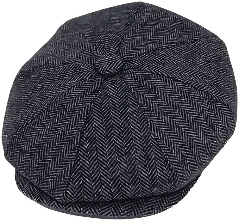 Fia Direct Shelby Baker Adjustable Newsboy Flat Cap, M - Dark Grey