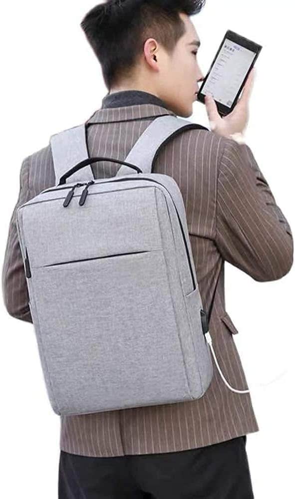 Slim Travel Laptop Backpack - Grey